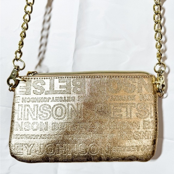 Betsey Johnson Crossbody Purse Gold Color - Picture 10 of 11